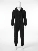 Pyjama polaire combinaison homme pelucheuse capuche confort - Vue 1 - Pyjama polaire