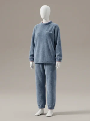 Pyjama polaire corail ensemble ample homewear femme - Vue 2 - Pyjama polaire