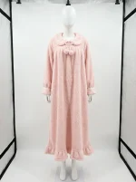 Pyjama polaire coton épais ample hiver femme élégant - Vue 1 - Pyjama polaire