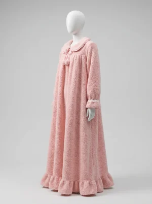 Pyjama polaire coton épais ample hiver femme élégant - Vue 2 - Pyjama polaire