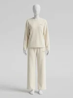 Pyjama polaire ensemble flanelle décontracté hiver femme - Vue 1 - Pyjama polaire