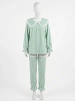 Pyjama polaire ensemble homewear femme col carré raffiné - Vue 1 - Pyjama polaire