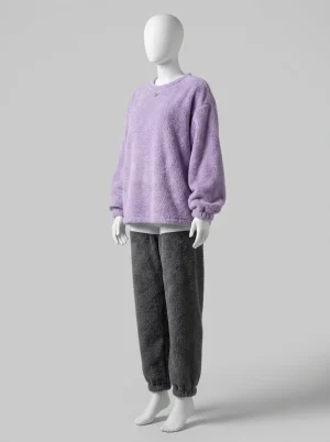 Pyjama polaire ensemble moelleux col rond homewear femme - Vue 2 - Pyjama polaire