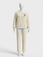 Pyjama polaire flanelle couple hiver chaud ensemble décontracté - Vue 1 - Pyjama polaire