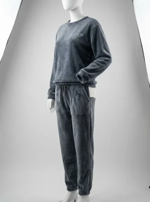 Pyjama polaire flanelle dense loungewear hivernal homme - Vue 1 - Pyjama polaire