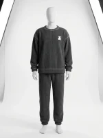 Pyjama polaire flanelle épais ensemble assorti loungewear hiver - Vue 1 - Pyjama polaire