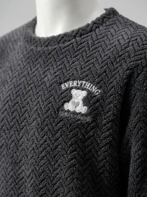 Pyjama polaire flanelle épais ensemble assorti loungewear hiver - Vue 2 - Pyjama polaire