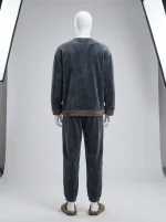 Pyjama polaire flanelle épais homme style coréen décontracté - Vue 1 - Pyjama polaire