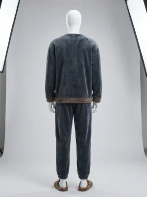 Pyjama polaire flanelle épais homme style coréen décontracté - Vue 1 - Pyjama polaire