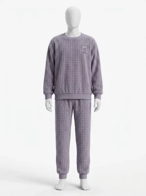 Pyjama polaire flanelle épais quotidien décontracté couples - Vue 1 - Pyjama polaire