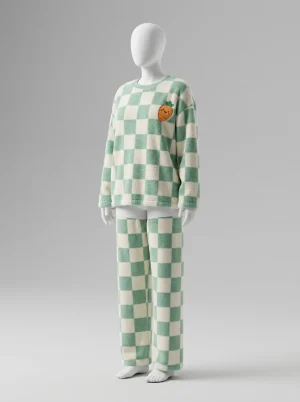 Pyjama polaire flanelle grande taille hiver confortable femme - Vue 2 - Pyjama polaire