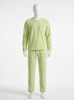 Pyjama polaire flanelle homme ensemble deux pièces minimaliste - Vue 1 - Pyjama polaire