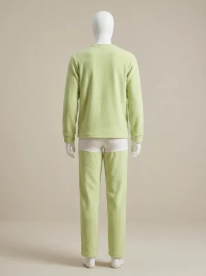 Pyjama polaire flanelle homme ensemble deux pièces minimaliste - Vue 2 - Pyjama polaire