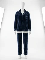 Pyjama polaire flanelle homme épais ensemble boutonnable classique - Vue 1 - Pyjama polaire