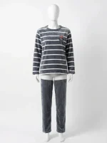 Pyjama polaire flanelle matelassé quotidien duo - Vue 1 - Pyjama polaire