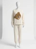 Pyjama polaire flanelle thermique motif ours décontracté femme - Vue 1 - Pyjama polaire