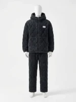 Pyjama polaire homme capuche matelassé triple couche - Vue 1 - Pyjama polaire