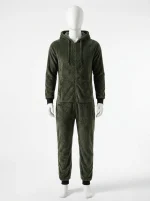 Pyjama polaire homme flanelle capuche ample quotidien - Vue 1 - Pyjama polaire