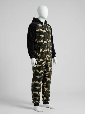 Pyjama polaire homme flanelle capuche homewear confortable - Vue 2 - Pyjama polaire