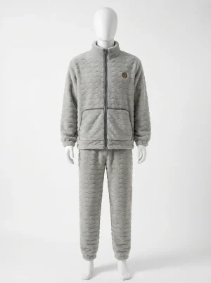 Pyjama polaire homme flanelle thermique confort hiver - Vue 1 - Pyjama polaire