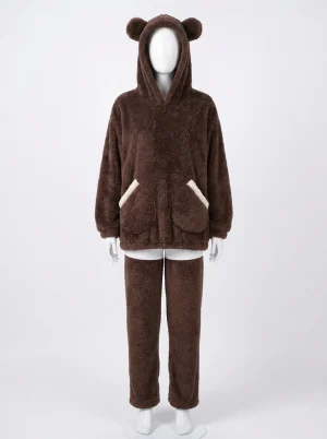 Pyjama polaire peluche épais hiver ours adulte - Vue 1 - Pyjama polaire