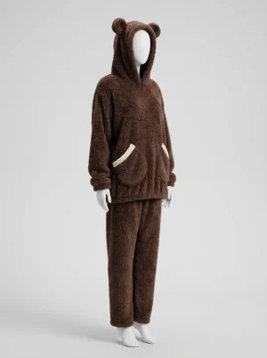 Pyjama polaire peluche épais hiver ours adulte - Vue 2 - Pyjama polaire