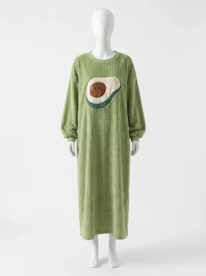 Pyjama polaire robe longue flanelle kawaii femme - Vue 1 - Pyjama polaire