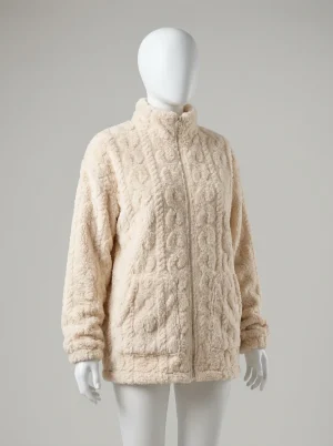 Pyjama polaire velours corail col montant femme grande taille - Vue 2 - Pyjama polaire