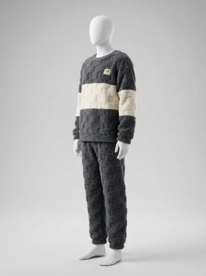 Pyjama polaire velours corail homewear thermique homme - Vue 2 - Pyjama polaire