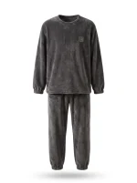 Pyjama polaire velours corail homme chaud hivernal grande taille - Vue 1 - Pyjama polaire