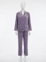 Pyjama polaire velours de soie luxe femme hivernal - Vue 1 - Pyjama polaire