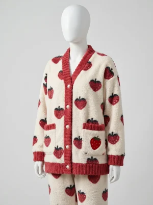 Pyjama polaire velours épais hivernal femme style coréen - Vue 2 - Pyjama polaire